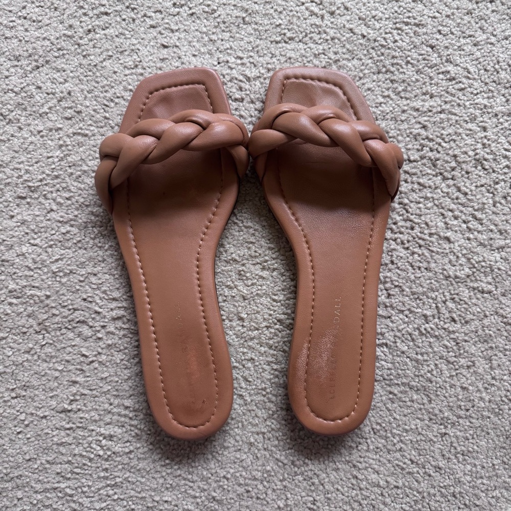 Loeffler Randall Brown Braided Sandals